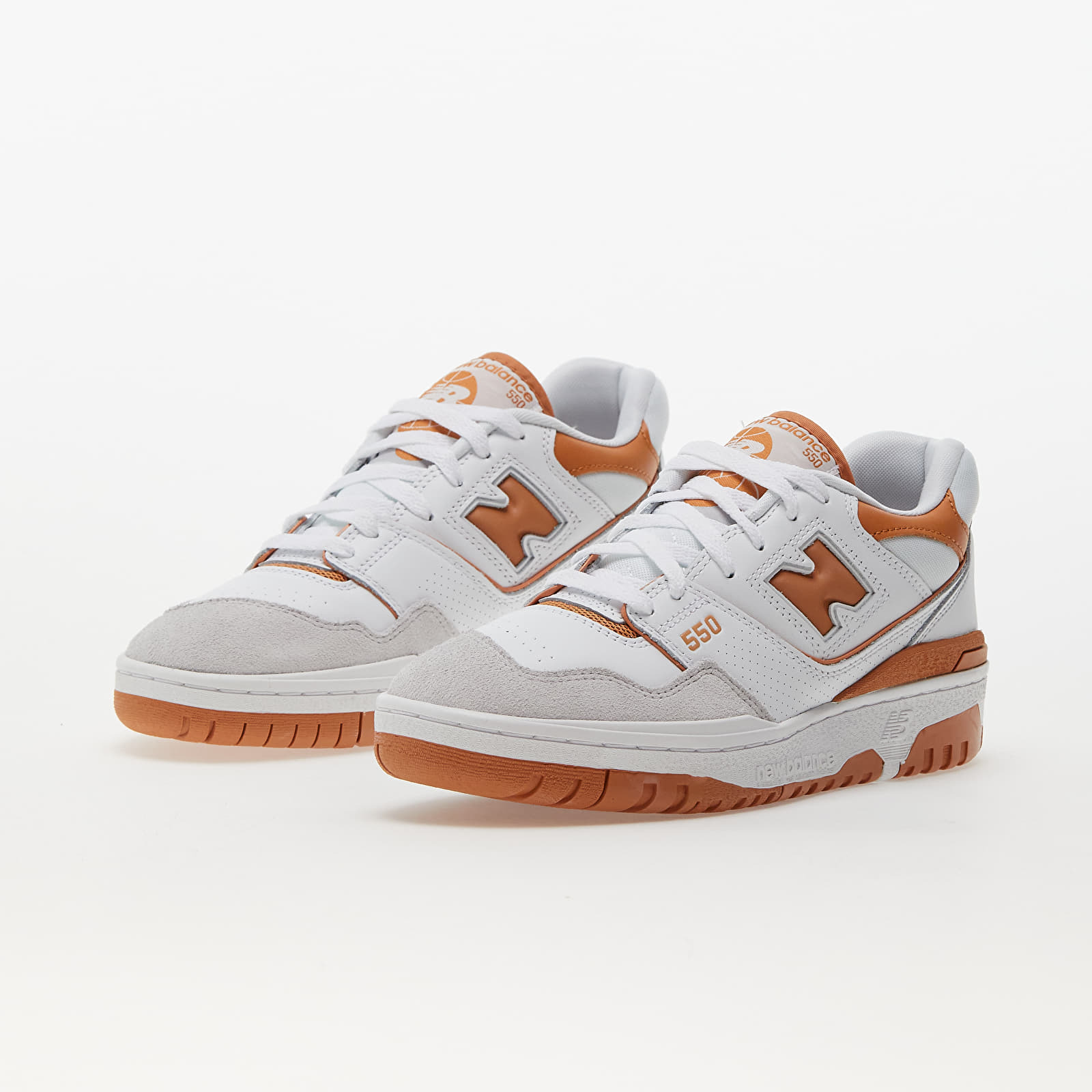 New Balance 550 White/ Orange Kicks.ro